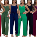 Macacão mais vendidos calça pantalona casual feminino longo frente verso Moda Casual Verão Tendência festa