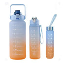 Kit Motivacional de Garrafas Squeeze – 3 Peças para Hidratação e Inspiração