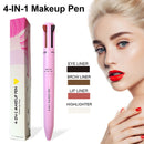 4-in-1 Makeup Pen Eye Liner Lip Liner Highlighter Long Lasting Eye Makeup Beauty Tool for Facial Cosmetics Supplies