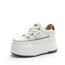 Tênis Plataforma Feminino Fujin em Couro Camurça Legitimo – Salto Alto de 9cm