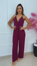 Macacão mais vendidos calça pantalona casual feminino longo frente verso Moda Casual Verão Tendência festa