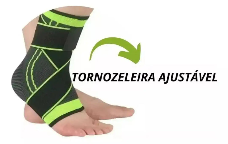Tornozeleira Compressão Estabilizadora Ortopédica Elástica Ajustável