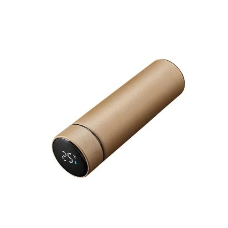 Garrafa Térmica Inox com Sensor Digital – Controle de Temperatura e Display LED para Bebidas Quentes e Frias