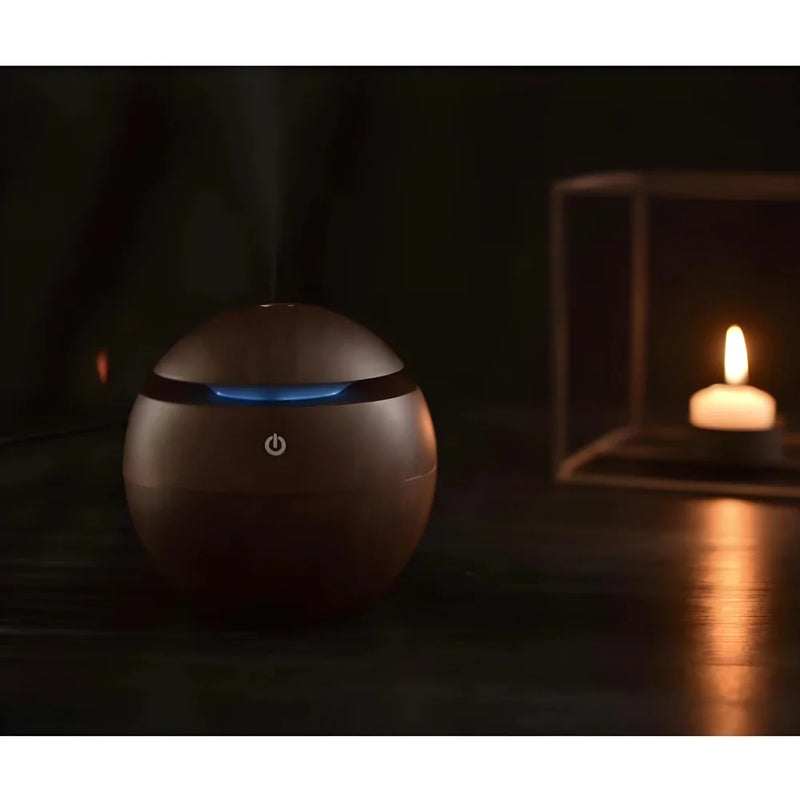 Difusor Aromatizador USB – Umidificador com 7 Cores e Óleos Essenciais para Bem-estar