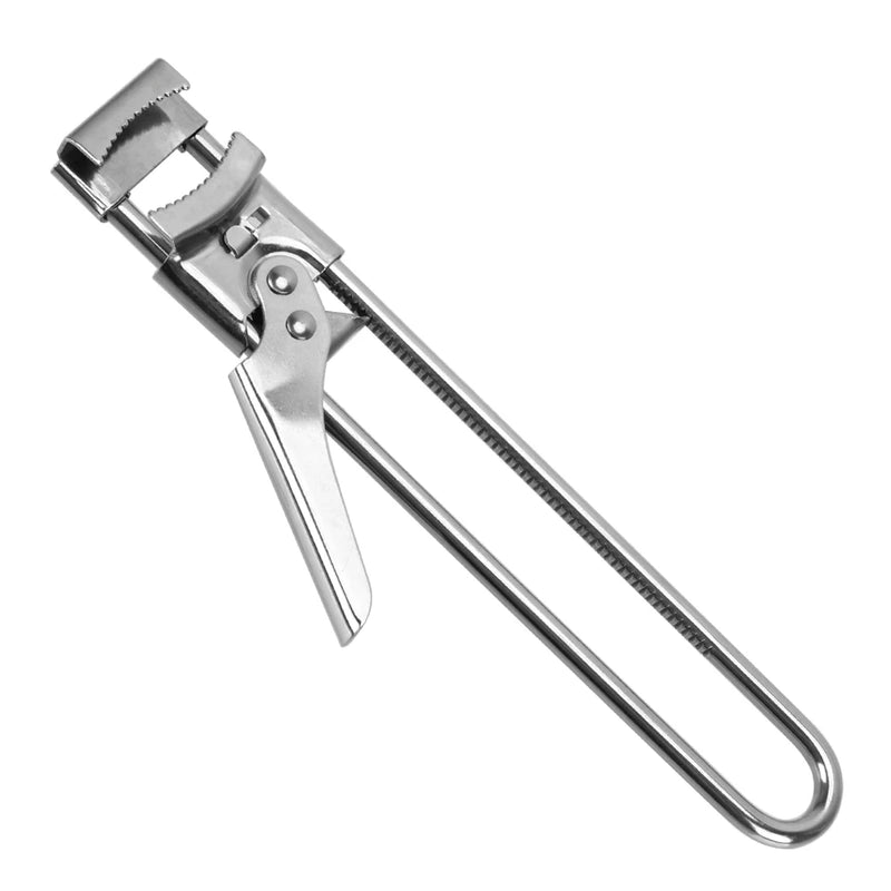 Abridor de Potes e Tampas Multifuncional – Aço Inoxidável, Manual e Ajustável