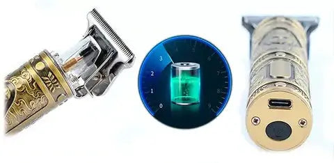 Máquina Profissional Dragão Acabamento Sem Fio Cabelo Barba Pezinho