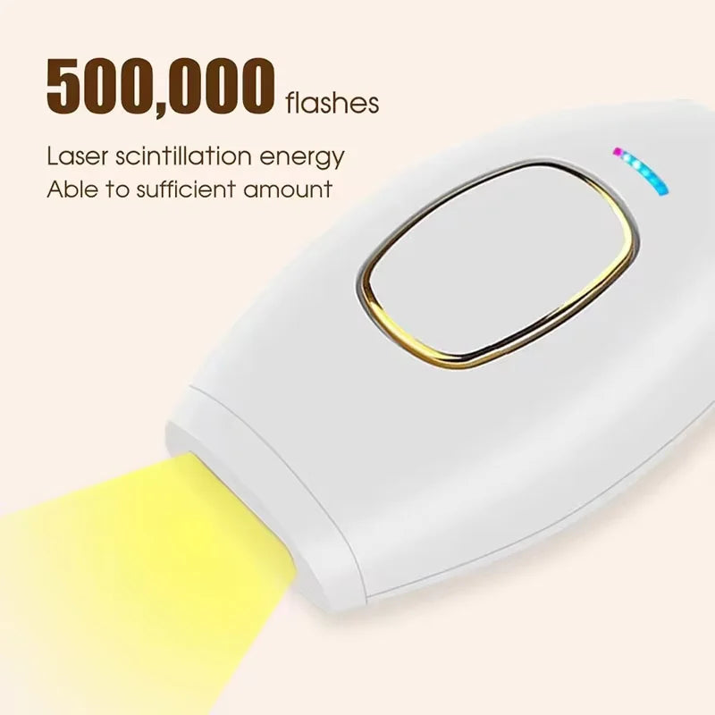 New Painless Women Hair Removal Pulsed Permanent Laser Hair Removal Home Equipment Body Bikini IPL 500,000 Flash Epilator