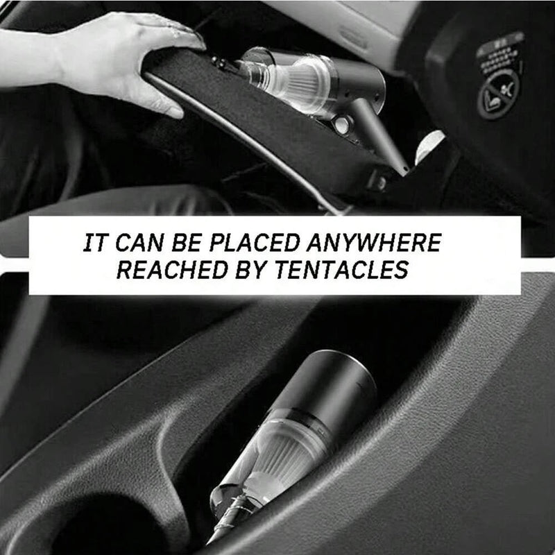 Aspirador de Pó 3 em 1 – Sucção e Soprador Integrados | Carregamento USB | Portátil para Carro e Casa