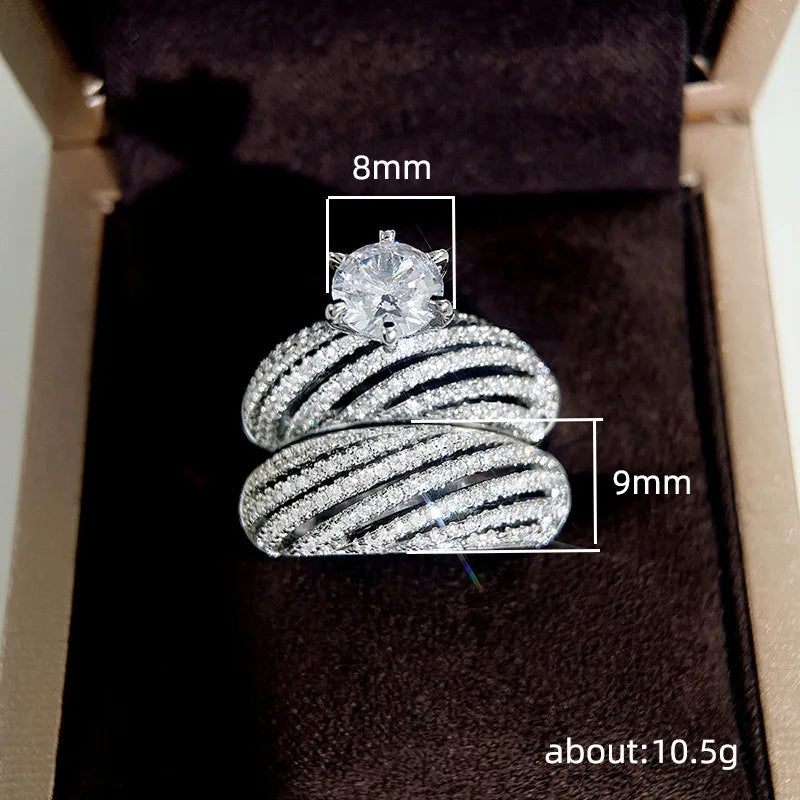 Conjunto de Anéis Luxo Luz Diamante – Edição Limitada 2025