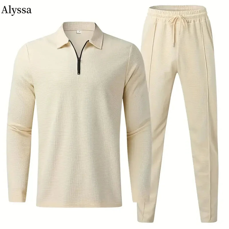 Conjunto Masculino de Malha Calça e Blusa Waffle Premium