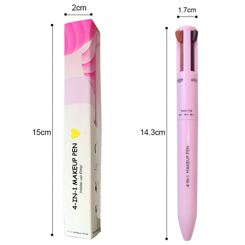 4-in-1 Makeup Pen Eye Liner Lip Liner Highlighter Long Lasting Eye Makeup Beauty Tool for Facial Cosmetics Supplies