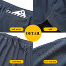 Shorts Masculino para Corrida – Secagem Rápida, Preto, Dupla Camada – Ideal para Treinos, Academia, Musculação e Esportes
