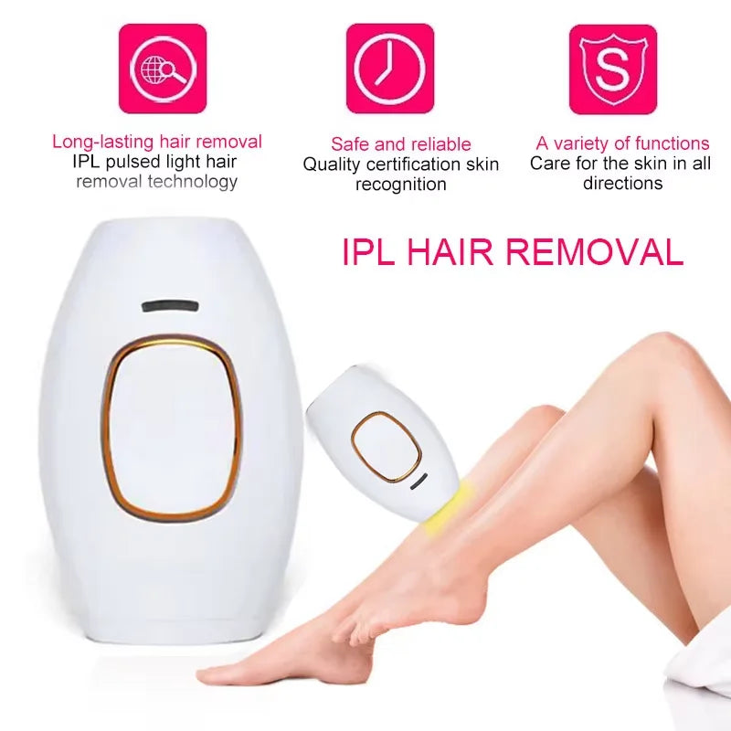 New Painless Women Hair Removal Pulsed Permanent Laser Hair Removal Home Equipment Body Bikini IPL 500,000 Flash Epilator