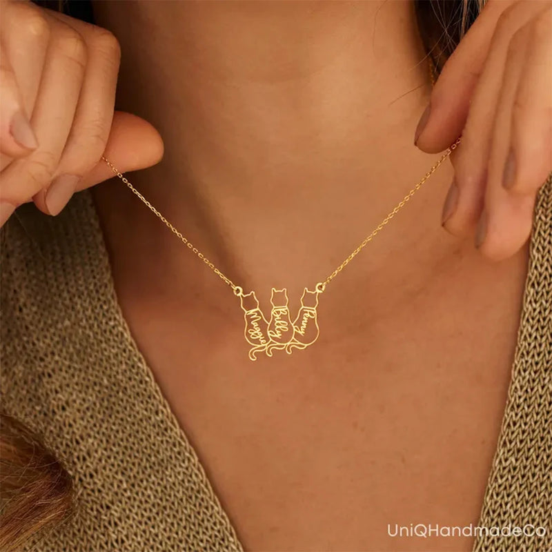 Colar Personalizado com Nome – Aço Inoxidável para Mulheres, Homens ou Pets