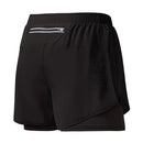 Shorts Masculino para Corrida – Secagem Rápida, Preto, Dupla Camada – Ideal para Treinos, Academia, Musculação e Esportes