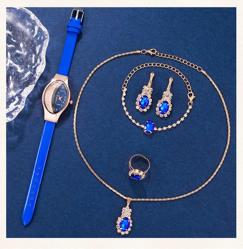 Kit com 6 Relógios Femininos de Luxo – Design Elegante com Strass | Alta Qualidade e Estilo para Todas as Ocasiões