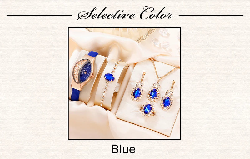 Kit com 6 Relógios Femininos de Luxo – Design Elegante com Strass | Alta Qualidade e Estilo para Todas as Ocasiões