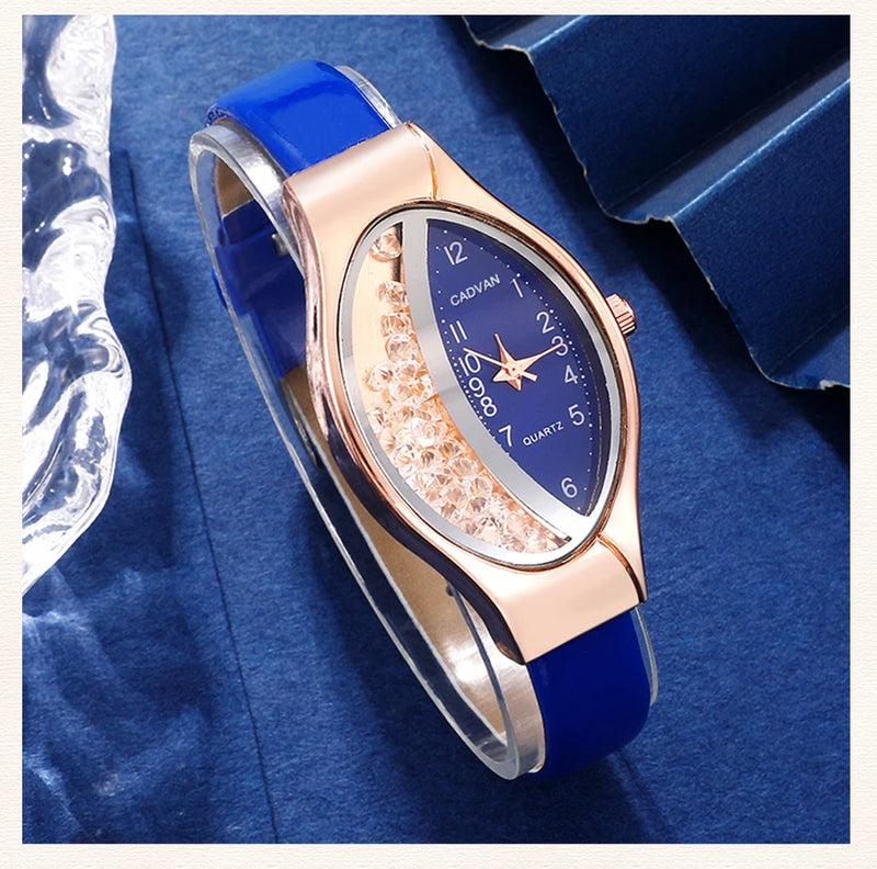 Kit com 6 Relógios Femininos de Luxo – Design Elegante com Strass | Alta Qualidade e Estilo para Todas as Ocasiões