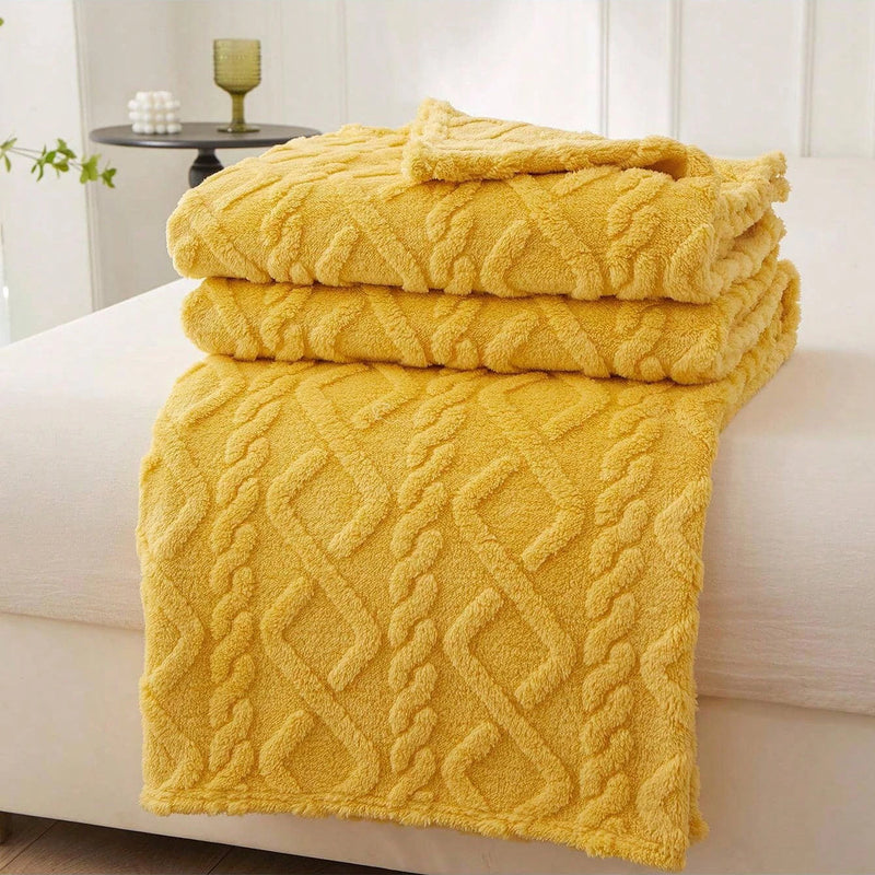 Cobertor Multifuncional de Coral Fleece – Leve, Ideal para Sofá, Cama ou Manta de Soneca
