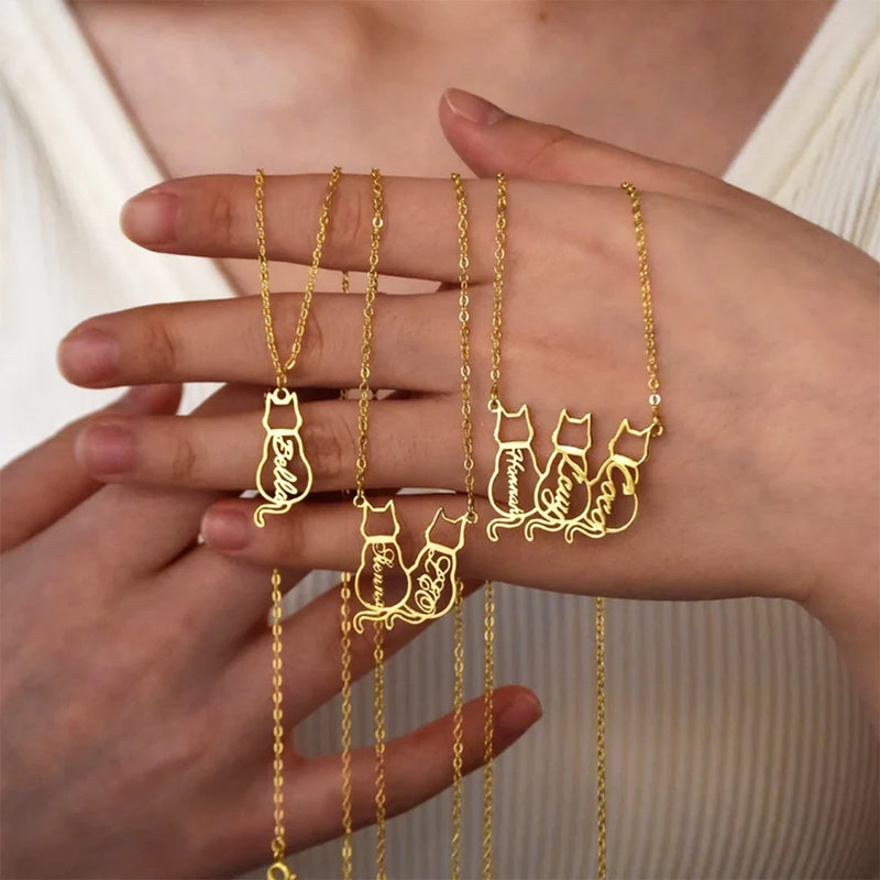 Colar Personalizado com Nome – Aço Inoxidável para Mulheres, Homens ou Pets