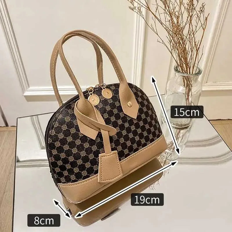 Bolsa Feminina Mini Transversal – Estilo Coreano com Design de Concha e Alça de Ombro