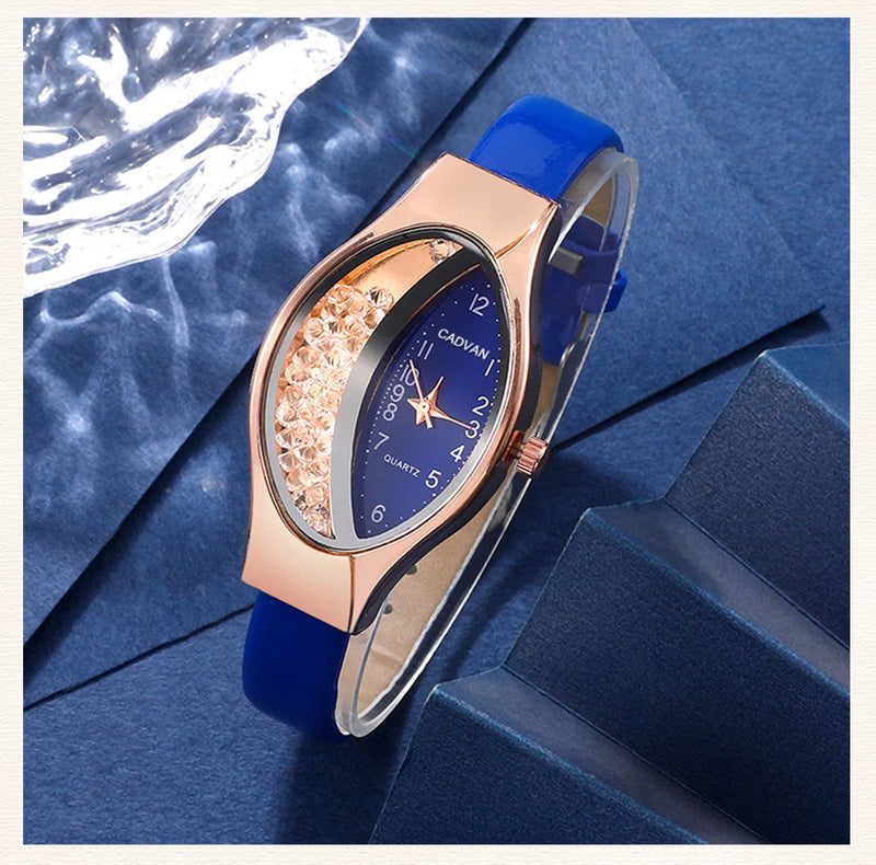 Kit com 6 Relógios Femininos de Luxo – Design Elegante com Strass | Alta Qualidade e Estilo para Todas as Ocasiões