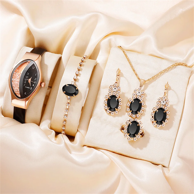 Kit com 6 Relógios Femininos de Luxo – Design Elegante com Strass | Alta Qualidade e Estilo para Todas as Ocasiões