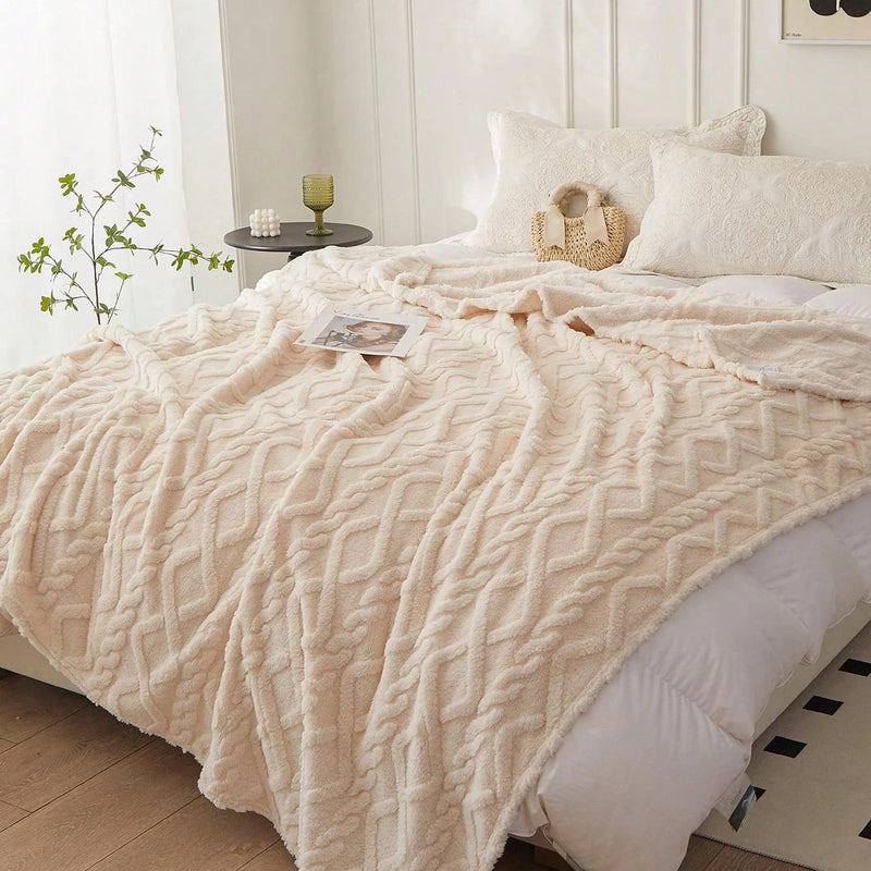 Cobertor Multifuncional de Coral Fleece – Leve, Ideal para Sofá, Cama ou Manta de Soneca