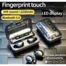 Fones M10 TWS Bluetooth 5.3 – Som Estéreo 9D, Caixa de Carregamento de 3500mAh e à Prova d'Água