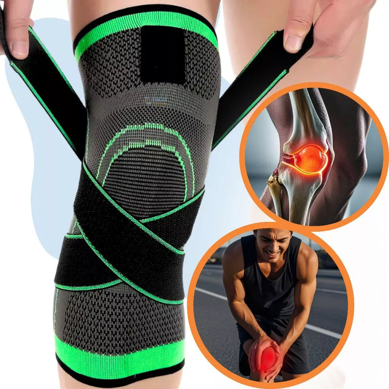 Joelheira Compressão Ortopédica Ajustável Estabilidade Proteção Recuperação Lesões Joelho Ideal para Dores e Praticas Esportivas
