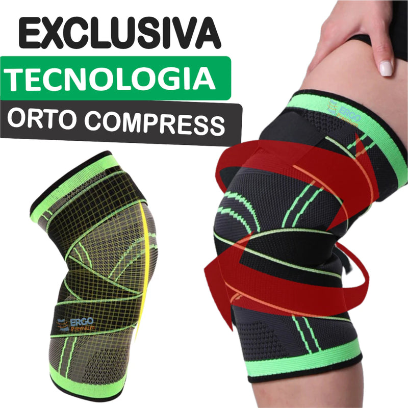 Joelheira Compressão Ortopédica Ajustável Estabilidade Proteção Recuperação Lesões Joelho Ideal para Dores e Praticas Esportivas