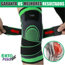 Joelheira Compressão Ortopédica Ajustável Estabilidade Proteção Recuperação Lesões Joelho Ideal para Dores e Praticas Esportivas