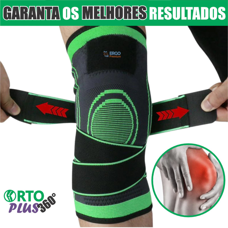 Joelheira Compressão Ortopédica Ajustável Estabilidade Proteção Recuperação Lesões Joelho Ideal para Dores e Praticas Esportivas