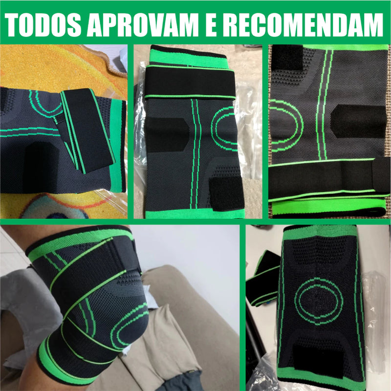 Joelheira Compressão Ortopédica Ajustável Estabilidade Proteção Recuperação Lesões Joelho Ideal para Dores e Praticas Esportivas