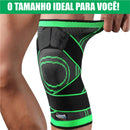 Joelheira Compressão Ortopédica Ajustável Estabilidade Proteção Recuperação Lesões Joelho Ideal para Dores e Praticas Esportivas