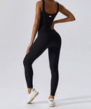 Macacão Gringa Modelo Longo Modelador Alça Regatinha Ginastica Festa Academia Maxima Elasticidade