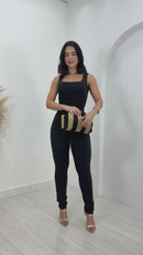 Macacão Gringa Modelo Longo Modelador Alça Regatinha Ginastica Festa Academia Maxima Elasticidade