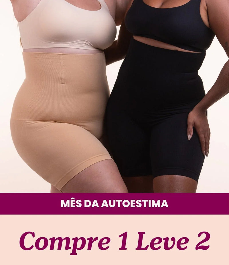Short Calcinha Modeladora de Cintura Alta para Mulheres — Comprou 1, Levou 2!